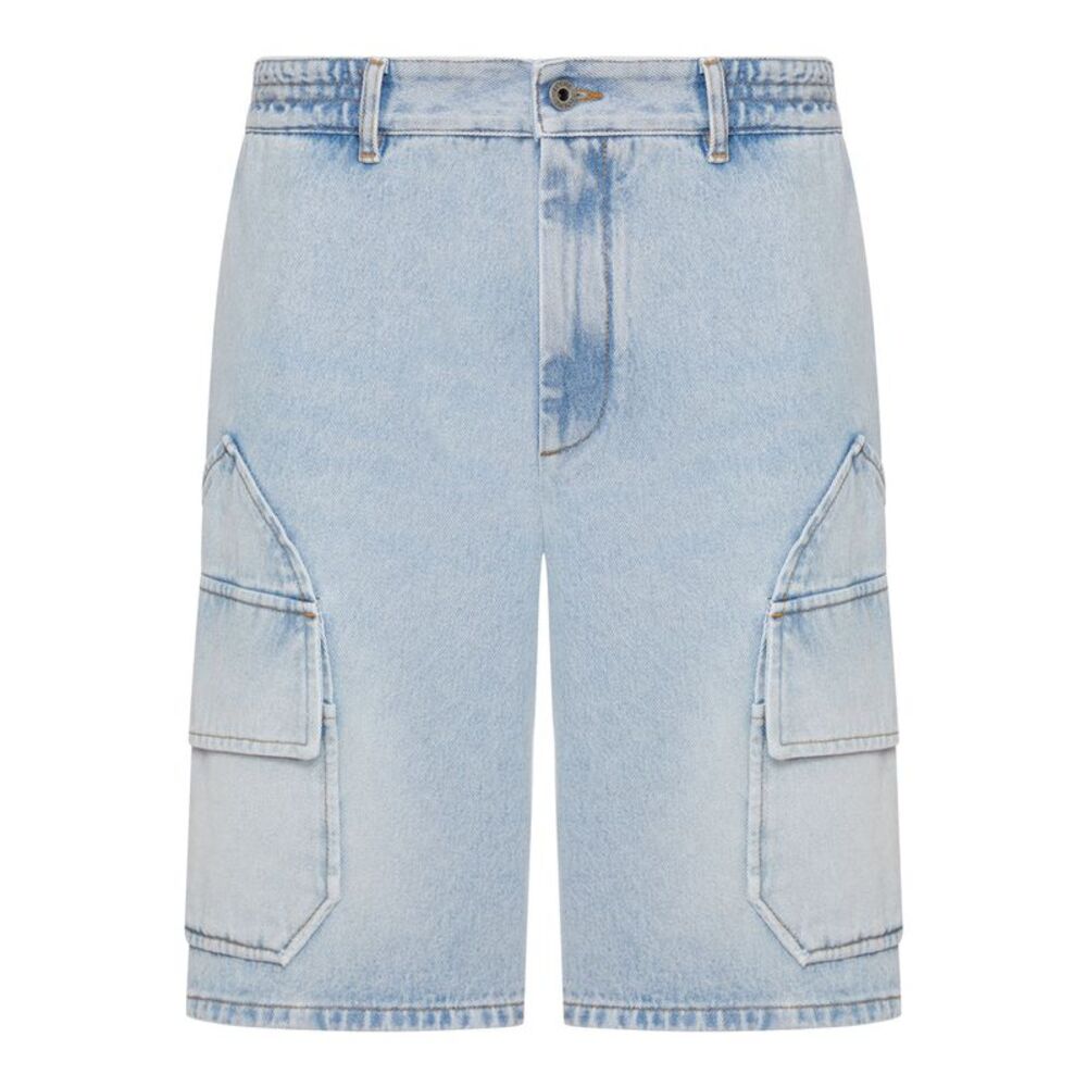 Loewe X Paula`S Ibiza Men Midweight Washed Cotton Denim Shorts